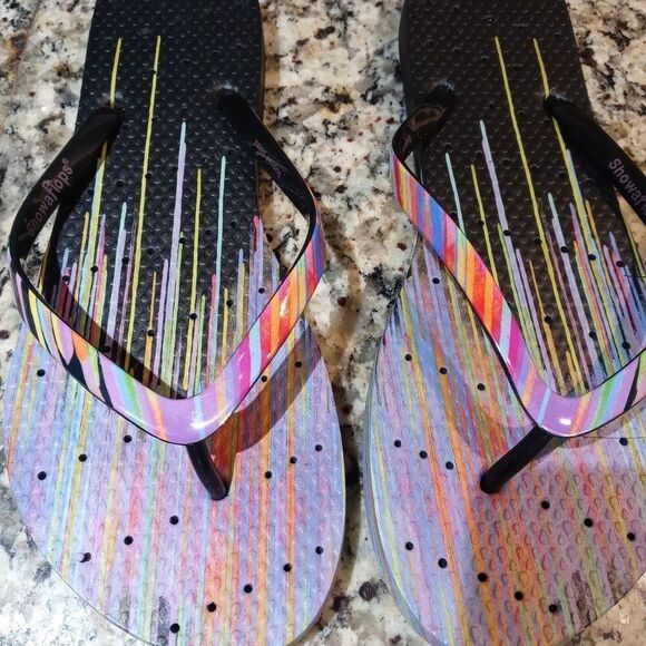 Showaflops Neon Drips Flip Flops - Picture 5 of 9